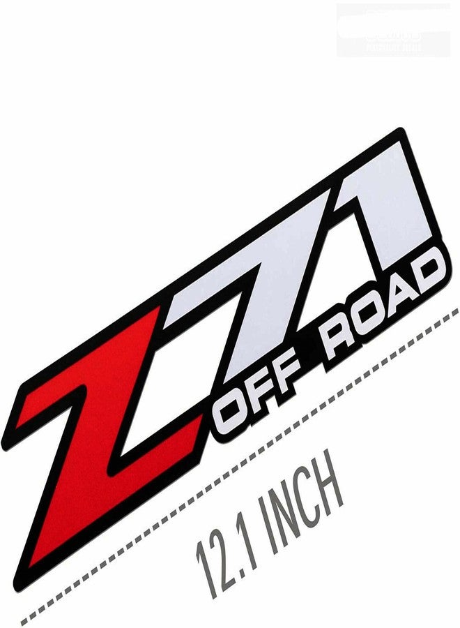 Aimoll قطعتان من ملصقات Z71 للطرق الوعرة، بديل لشعار سيارة سيلفرادو Z71 موديلات 2001-2006، جانب السرير 1500 2500 HD (فضي أحمر) - Image 3